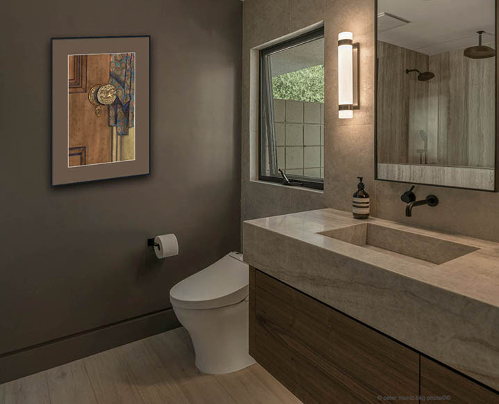 25 x 35 Vintage Door Bath wall art