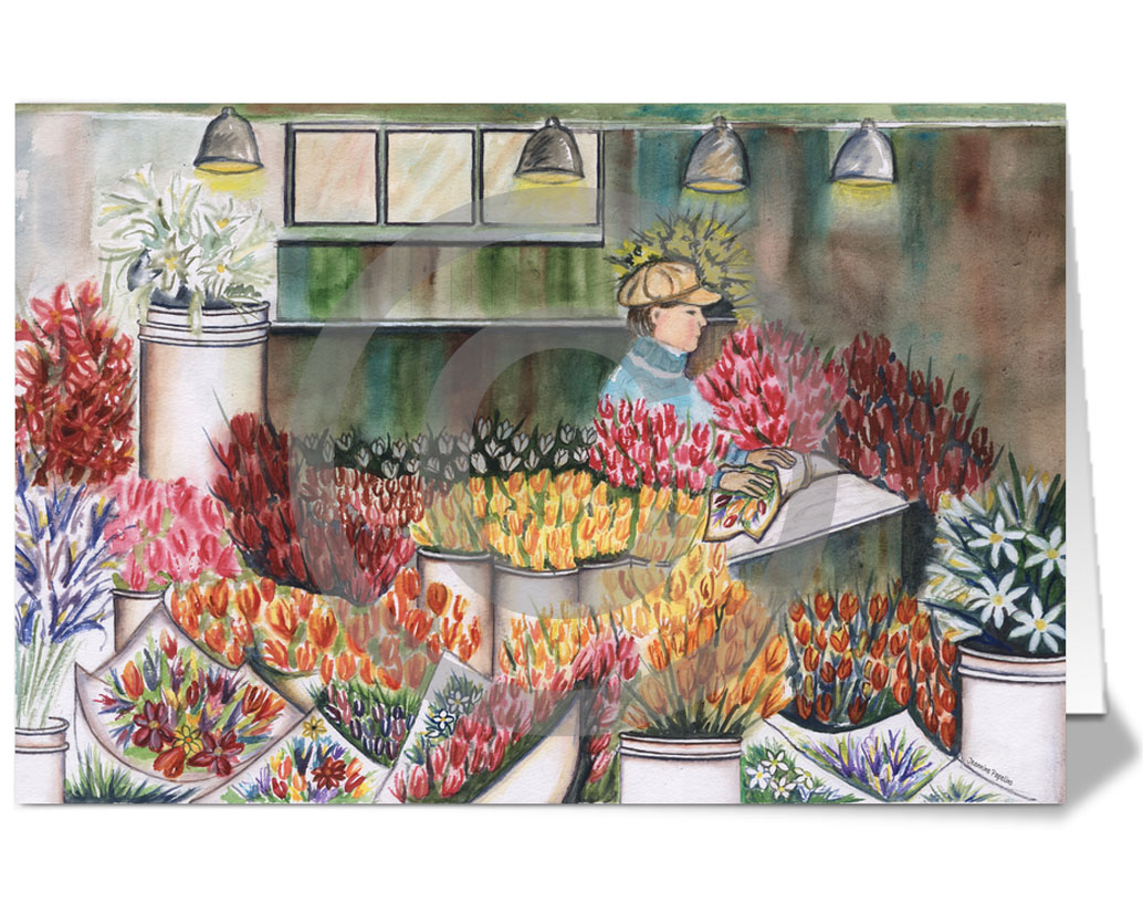 4 x 6 Folding cards San Francisco Flower Shop