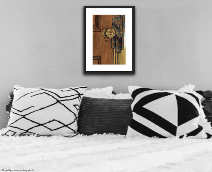 Bedroom Vintage Door Painting on wall