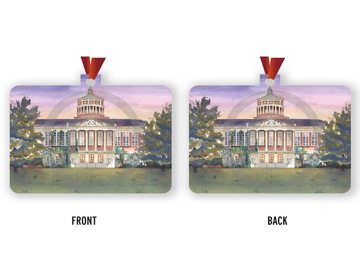 University of Rochester Rush Rhees Library Christmas Ornament