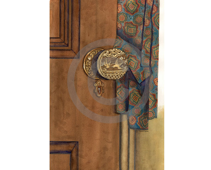 Vintage Door with Paisley Robe