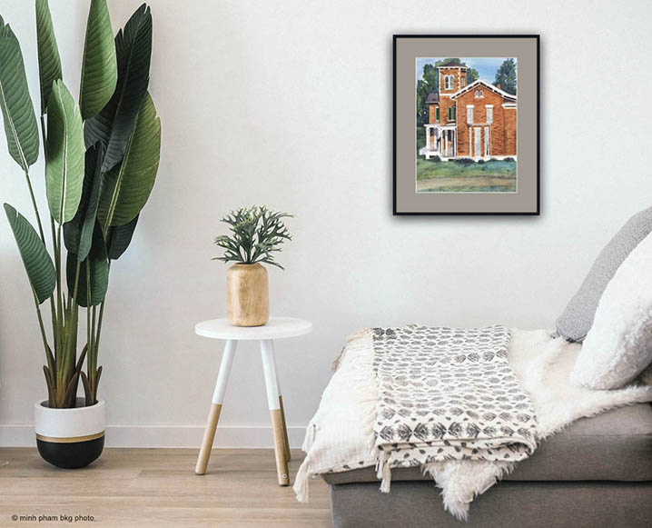 Victorian Brick House painting in sitting room