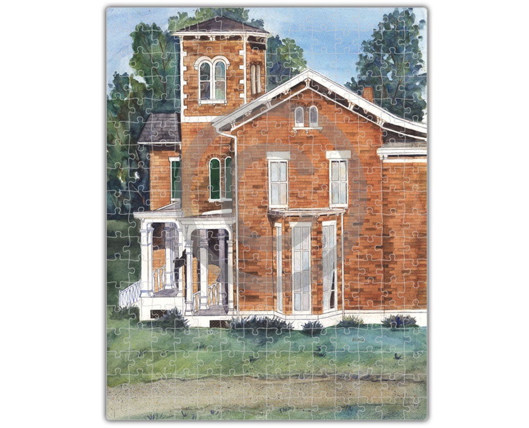 10.5" X 13.5" Victorian Brick House 252 Piece Puzzle