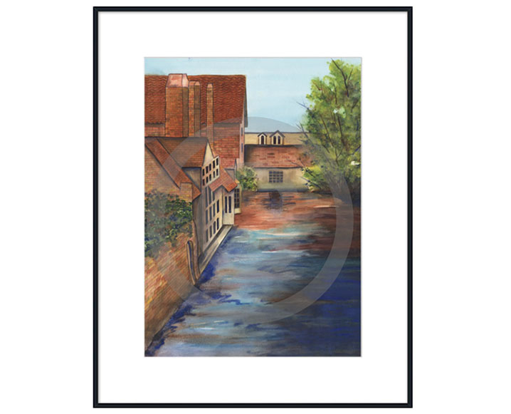 23 x 29 Reflections Brugge White Mat Framed