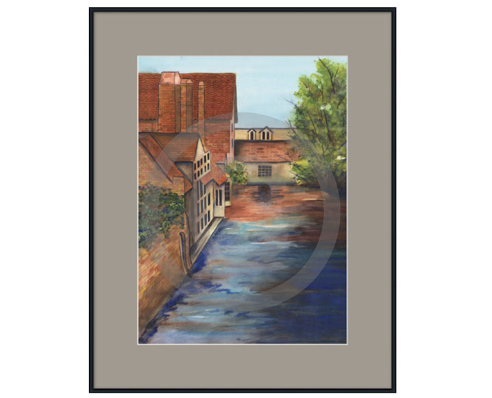 23 x 29 Reflections of Brugge Gray Mat Framed