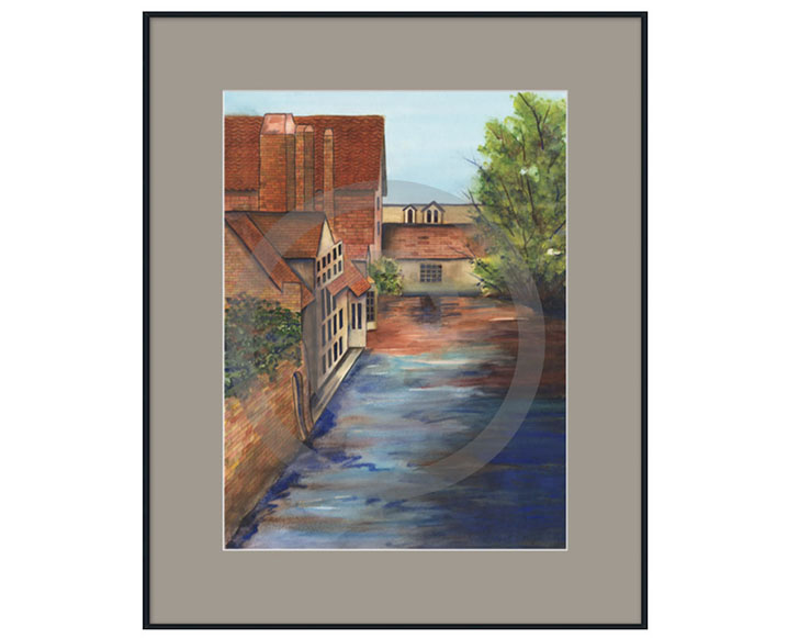 26 x 32 Reflections Brugge Gray Mat Framed