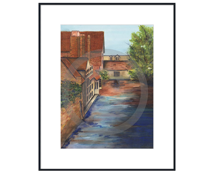26 x 32 Reflections Brugge White Mat Framed