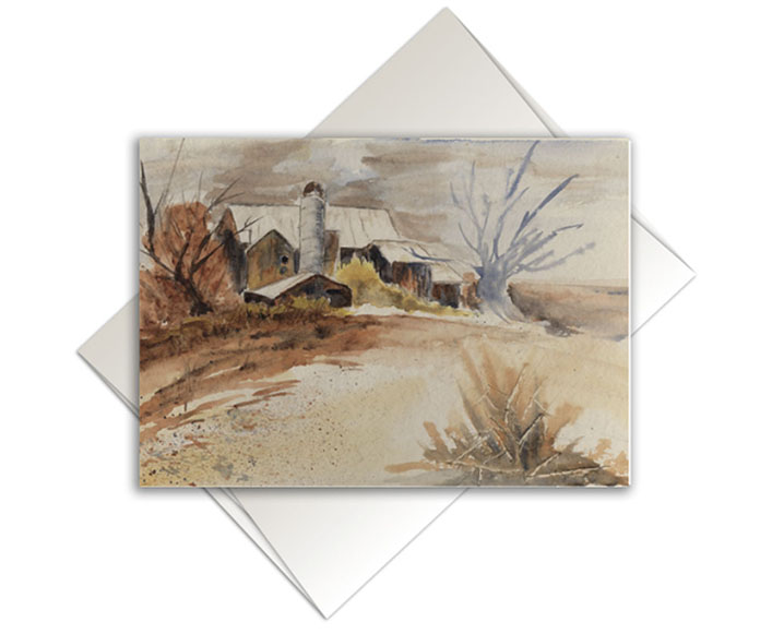 5 x 7 Rustic Barn Rural America Folding Card