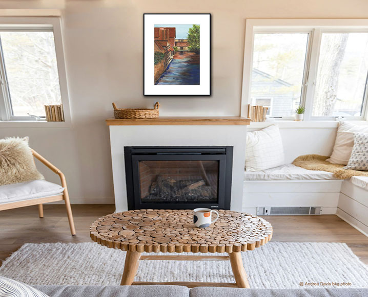 Family Room Reflections Brugge White Mat Framed