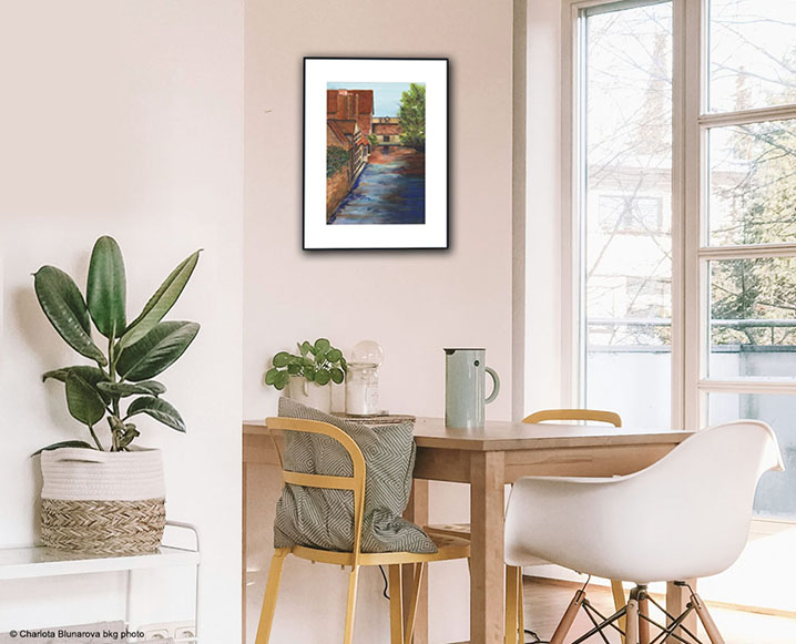 Kitchen Reflections Brugge White Mat Framed