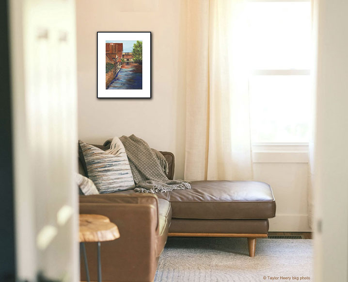 Reading Room Reflections Brugge White Mat Framed