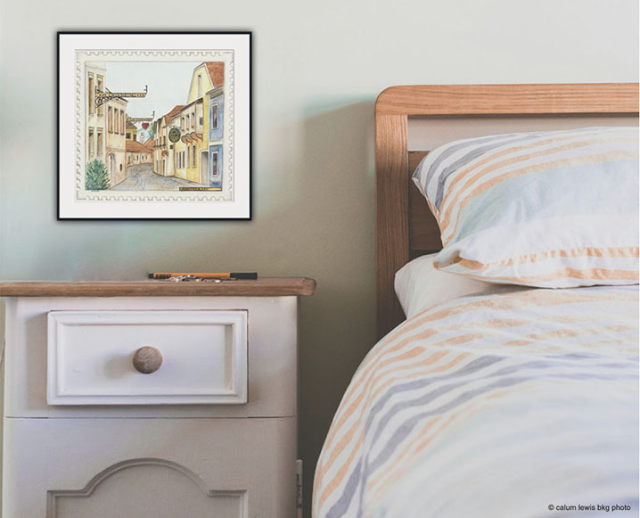 bedroom Chuenring Austria Village with white mat framed